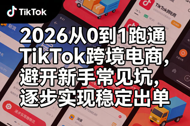 2026从0到1跑通TikTok跨境电商，避开新手常见坑，逐步实现稳定出单-西蒙学社