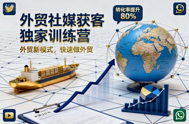 外贸社媒获客独家训练营，外贸新模式，快速做外贸（更新26年3月）-西蒙学社