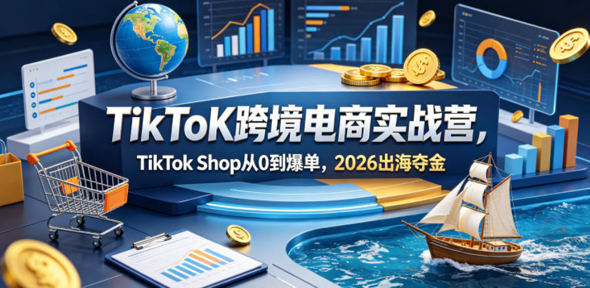 TikToK跨境电商实战营，TikTok Shop从0到爆单，2026出海夺金-西蒙学社
