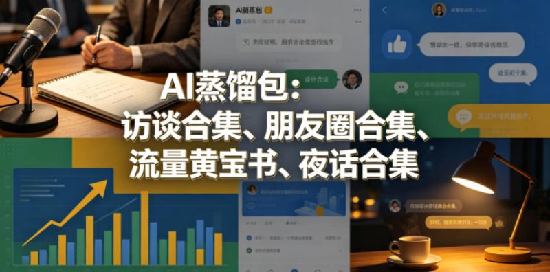 AI蒸馏包:访谈合集、朋友圈合集、流量黄宝书、夜话合集【文档】-西蒙学社