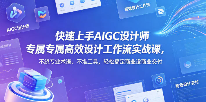 快速上手AIGC设计师专属高效设计工作流实战课，不绕专业术语、不堆工具，轻松搞定商业设计交付-西蒙学社