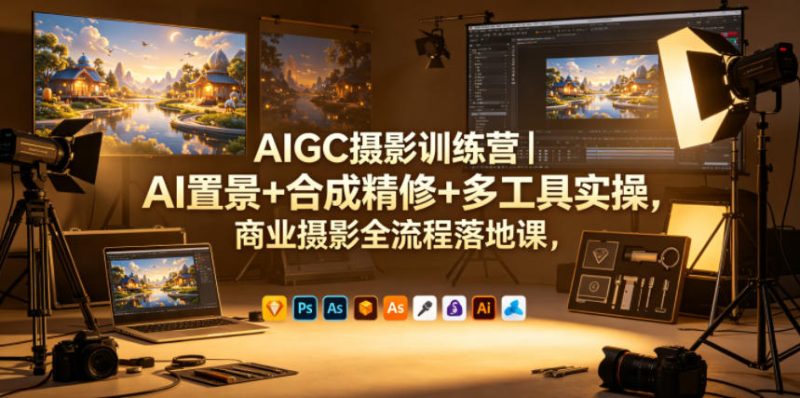 AIGC摄影训练营|AI置景+合成精修+多工具实操,商业摄影全流程落地课-西蒙学社