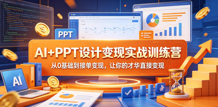 AI+PPT设计变现实战训练营,从0基础到接单变现,让你的才华直接变现-西蒙学社