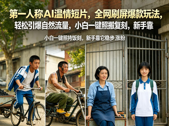 第一人称AI温情短片,全网刷屏爆款玩法,轻松引爆自然流量,小白一键照搬复刻,新手靠它稳步涨粉-西蒙学社