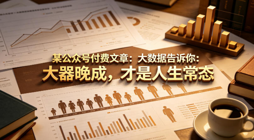 某公众号付费文章：大数据告诉你：大器晚成，才是人生常态-西蒙学社