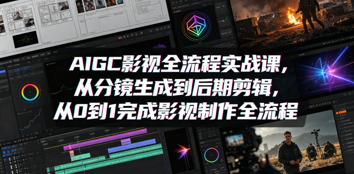 AIGC影视全流程实战课，从分镜生成到后期剪辑，从0到1完成影视制作全流程-西蒙学社