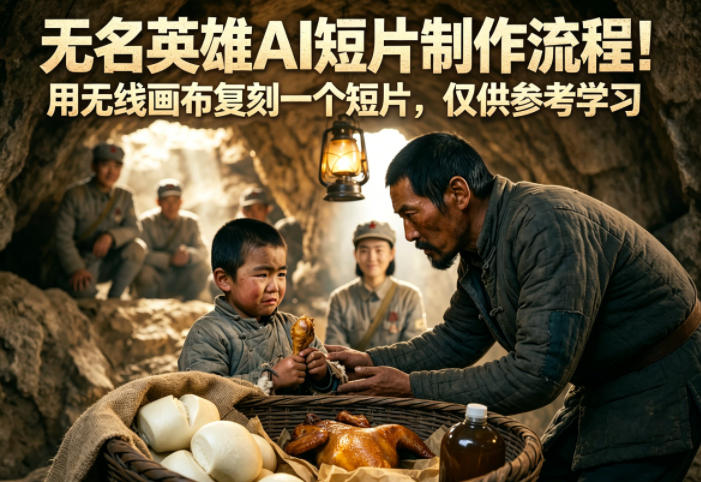 无名英雄AI短片制作流程!用无线画布复刻一个短片,仅供参考学习-西蒙学社