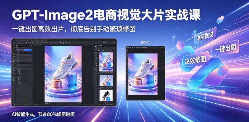 GPT-Image2电商视觉大片实战课,一键出图高效出片,彻底告别手动繁琐修图-西蒙学社