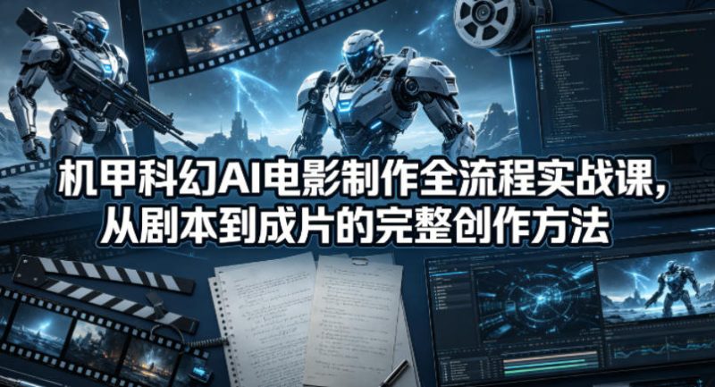机甲科幻AI电影制作全流程实战课，从剧本到成片的完整创作方法-西蒙学社