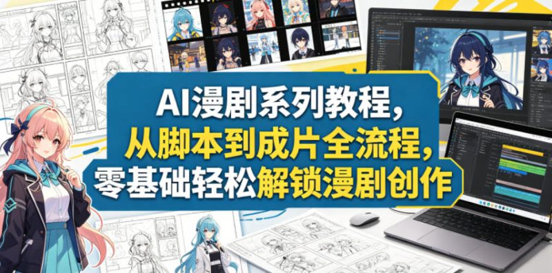 AI漫剧系列教程,从脚本到成片全流程,零基础轻松解锁漫剧创作-西蒙学社