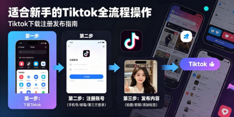 Tiktok下载注册发布，适合新手的Tiktok全流程操作-西蒙学社