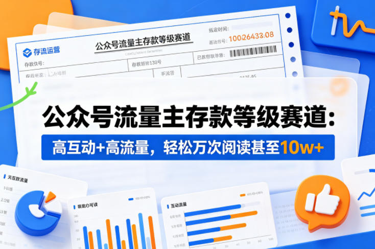 公众号流量主之存款等级赛道，高互动+高流量，轻松达到万次阅读，甚至10w+-西蒙学社