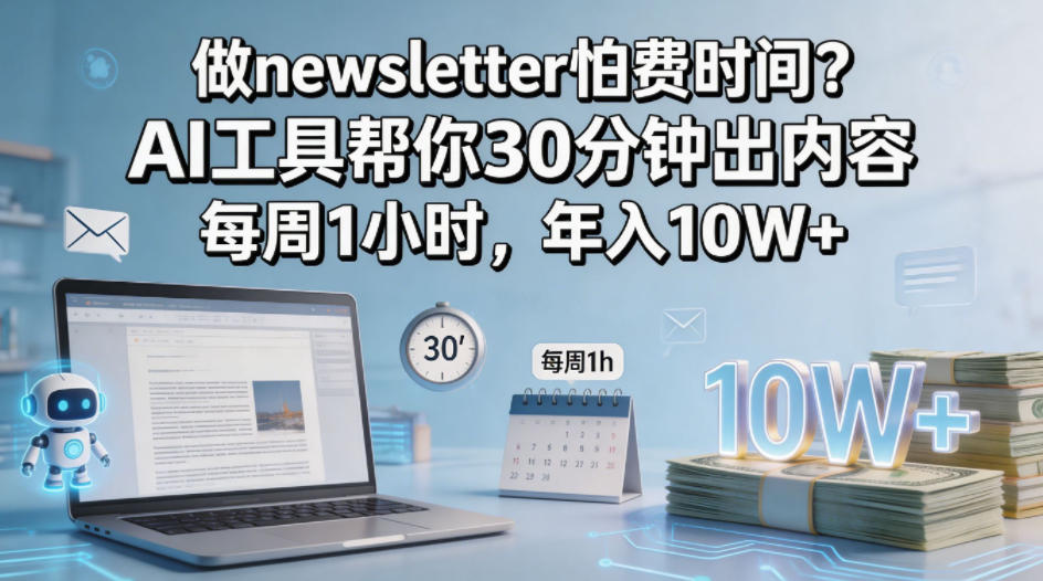 做newsletter怕费时间？AI工具帮你30分钟出内容，每周1小时，年入10W+！【原创双语字幕】-西蒙学社