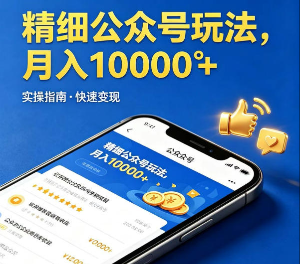 精细化公众号玩法，我们给你提供文章，你来负责发布，收益可观，月入1W+【揭秘】-西蒙学社