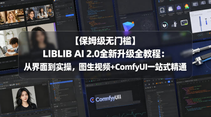 【保姆级无门槛】LIBLIB AI 2.0全新升级全教程：从界面到实操，图生视频+ComfyUI一站式精通-西蒙学社