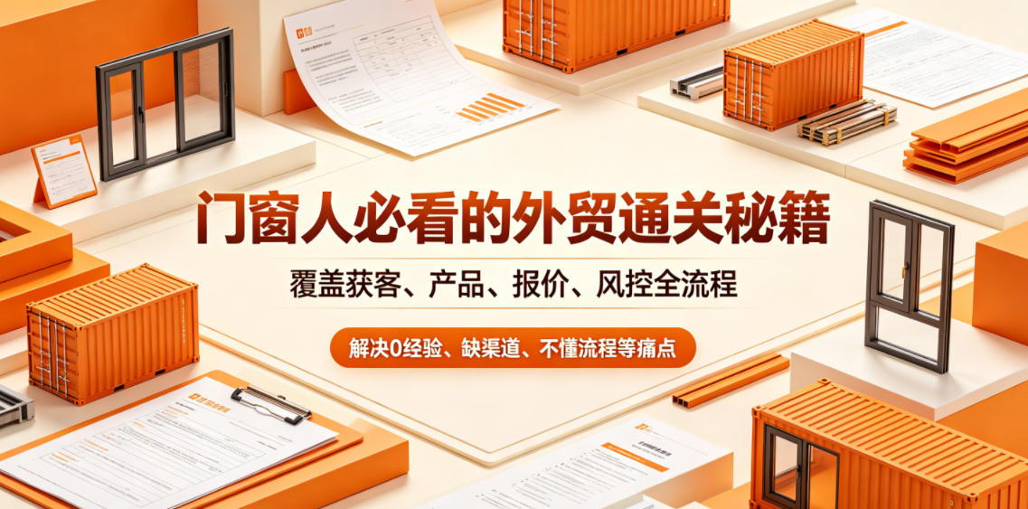 门窗人必看的外贸通关秘籍，块覆盖获客、产品、报价、风控全流程，解决0经验、缺渠道、不懂流程等痛点-西蒙学社
