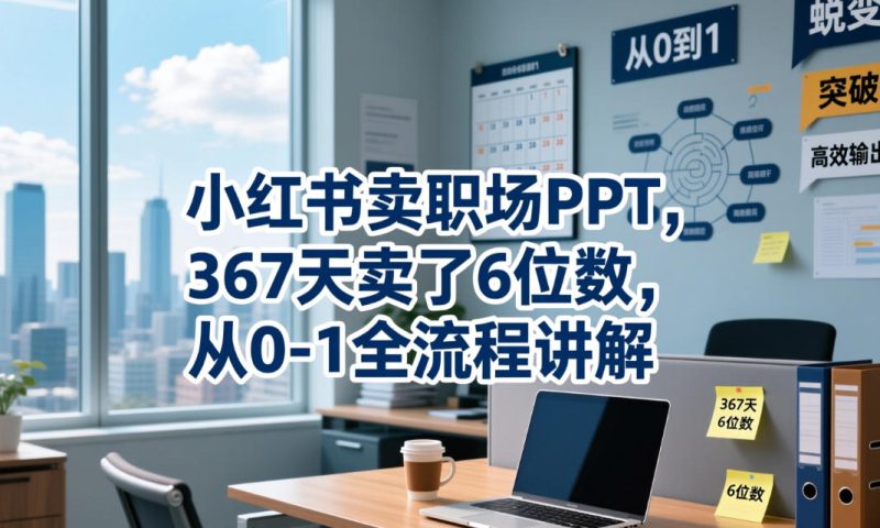 小红书卖职场PPT，367天卖了6位数，从0-1全流程讲解-西蒙学社