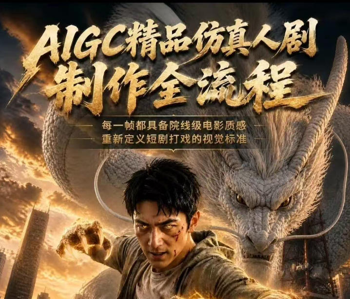 AIGC精品仿真人剧豢龙人全流程制作解析2026,国风仿真人创作+打斗剧情+人设编排,一站式AI短剧入门-西蒙学社
