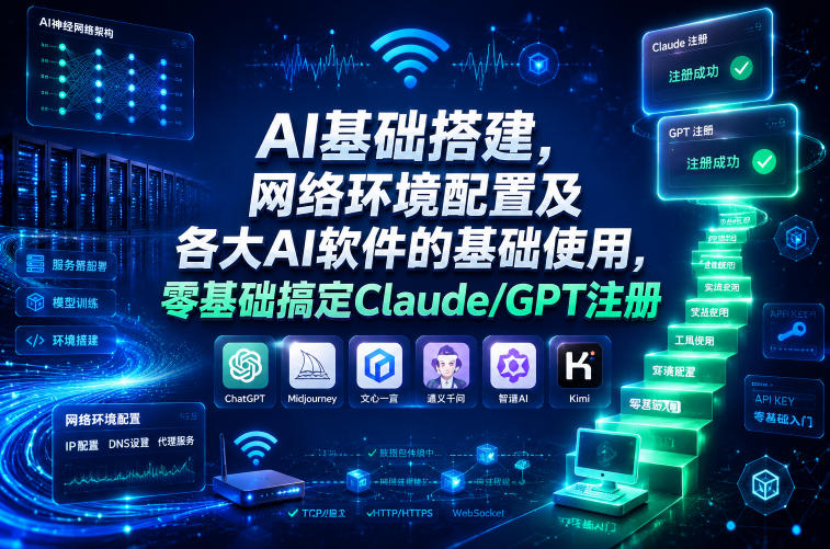 AI基础搭建,网络环境配置及各大AI软件的基础使用,零基础搞定Claude/GPT注册-西蒙学社
