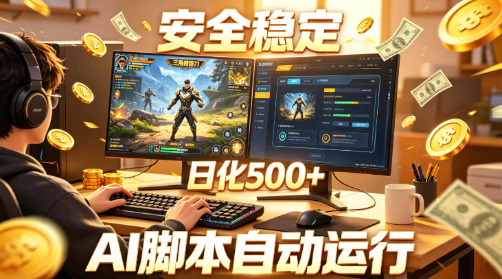 三角洲全自动挂G项目，AI脚本躺賺，日化500+，无需手动操作【揭秘】-西蒙学社