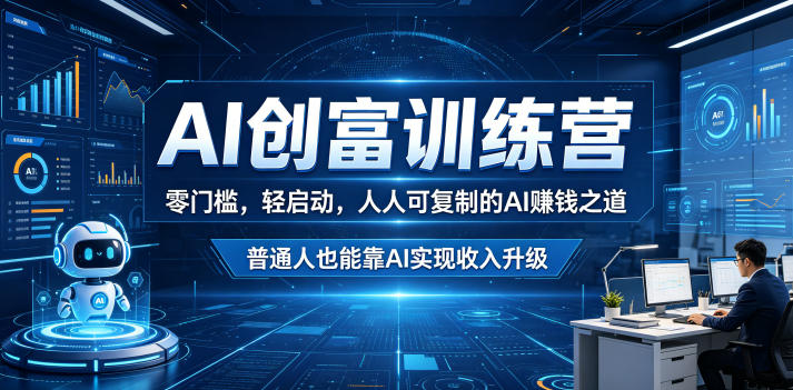 AI创富训练营,零门槛,轻启动,人人可复制的AI賺钱之道,普通人也能靠AI实现收入升级-西蒙学社