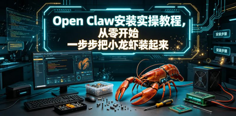 Open Claw安装实操教程,从零开始一步步一步步把小龙虾装起来-西蒙学社