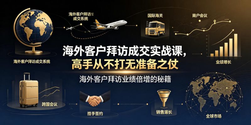 海外客户拜访成交实战课,高手从不打无准备之仗,海外客户拜访业绩倍增的秘籍-西蒙学社