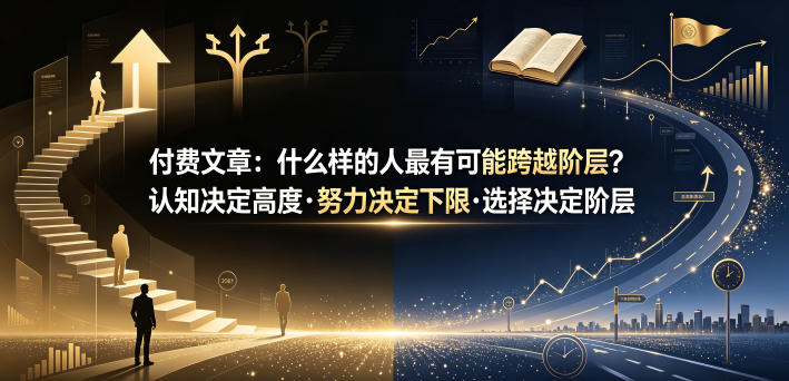 付费文章：什么样的人最有可能跨越阶层？认知决定高度·努力决定下限·选择决定阶层-西蒙学社