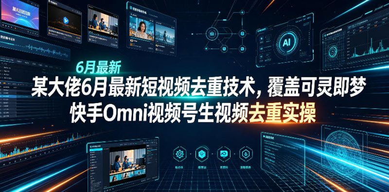 某大佬6月最新短视频去重技术，覆盖可灵即梦快手Omni视频号生视频去重实操-西蒙学社
