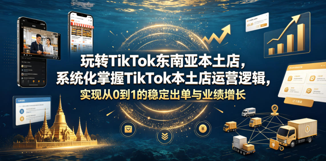 玩转TikTok东南亚本土店，系统化掌握TikTok本土店运营逻辑，实现从0到1的稳定出单与业绩增长-西蒙学社