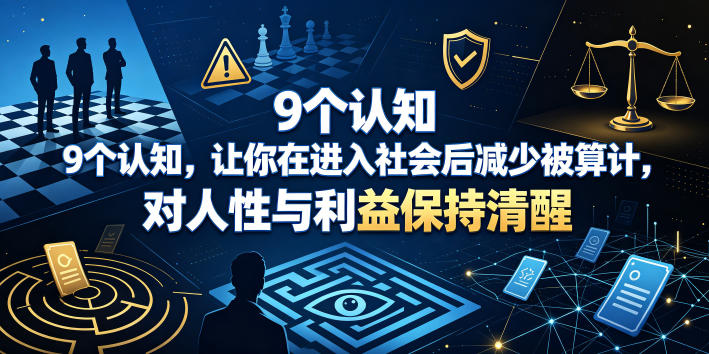 付费文章：9个认知，让你在进入社会后减少被算计，对人性与利益保持清醒-西蒙学社