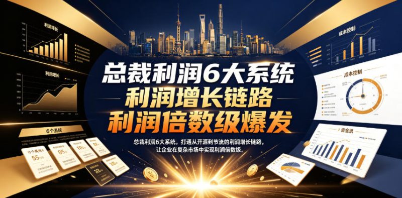 总裁利润6大系统，打通从开源到节流的利润增长链路，让企业在复杂市场中实现利润倍数级爆发-西蒙学社