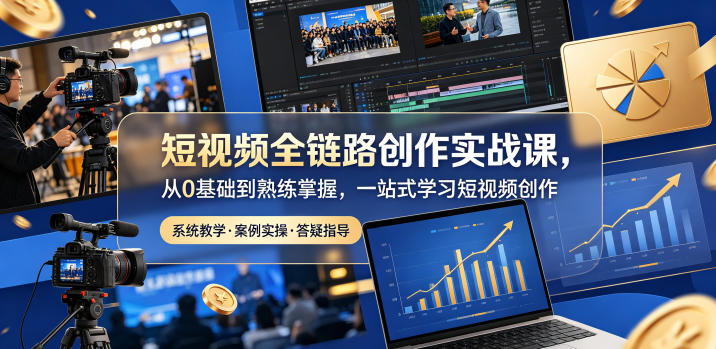 短视频全链路创作实战课，从0基础到熟练掌握，一站式学习短视频创作-西蒙学社