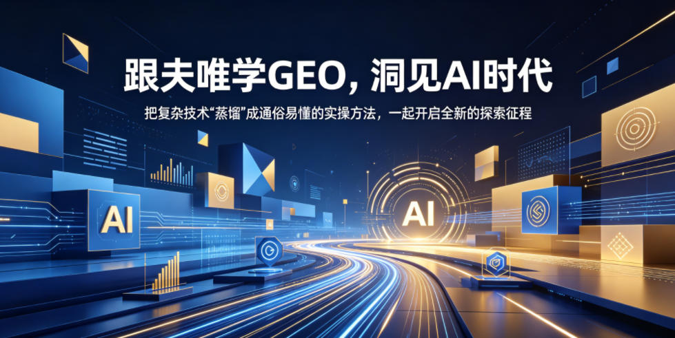 跟夫唯学GEO，洞见AI时代，把复杂技术“蒸馏”成通俗易懂的实操方法，一起开启全新的探索征程-西蒙学社