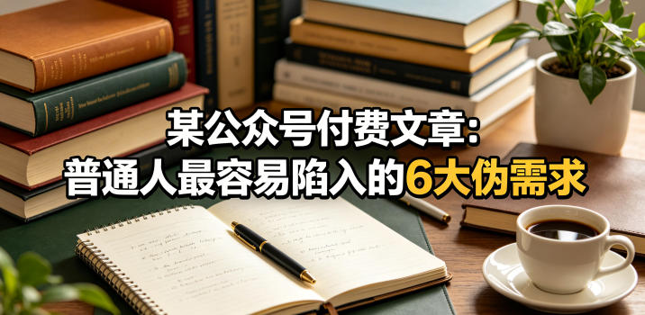 某公众号付费文章：普通人最容易陷入的6大伪需求-西蒙学社
