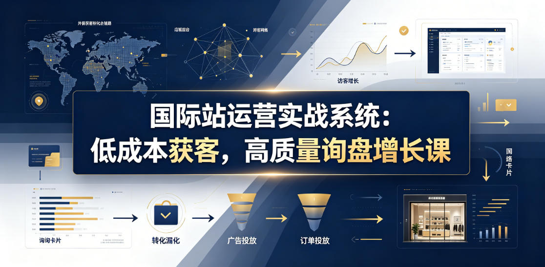 国际站运营实战系统：低成本获客，高质量询盘增长课（更新26年）-西蒙学社