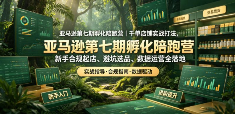 亚马逊第七期孵化陪跑营|千单店铺实战打法,新手合规起店、避坑选品、数据运营全落地-西蒙学社
