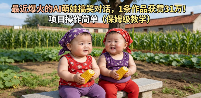 最近爆火的AI萌娃搞笑对话，1条作品获赞31W，项目操作简单（保姆级教学）-西蒙学社