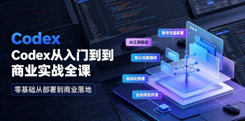 Codex从入门到商业实战全课|账号充值部署、AI工具联动、核心功能精讲、自动化搭建、全站项目开发零基础教程-西蒙学社