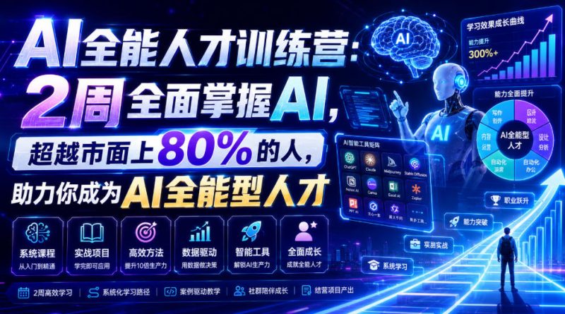AI全能人才训练营:2周全面掌握AI,超越市面上80%的人,助力你成为AI全能型人才-西蒙学社