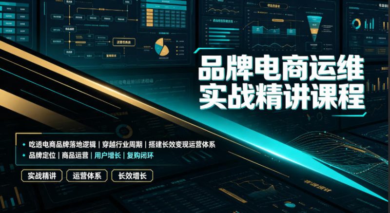 品牌电商运维实战精讲课程|吃透电商品牌落地逻辑、穿越行业周期、搭建长效变现运营体系-西蒙学社