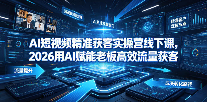 AI短视频精准获客实操营6月10-14号线下课,2026用AI赋能老板高效流量获客-西蒙学社
