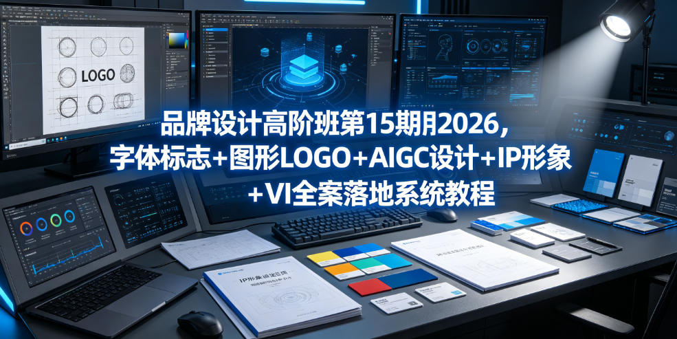 品牌设计高阶班第15期2026，字体标志＋图形LOGO＋AIGC设计＋IP形象＋VI全案落地系统教程-西蒙学社