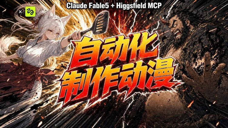 AI自动化动漫制作！Claude Fable 5接入Higgsfield MCP，直接生成完整创意内容-西蒙学社