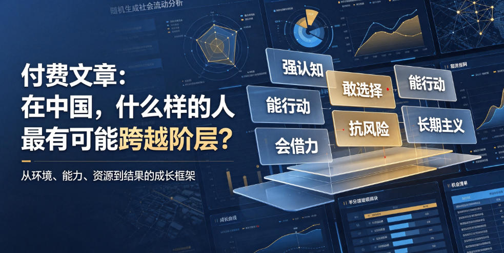 付费文章：在中国，什么样的人最有可能跨越阶层？-西蒙学社