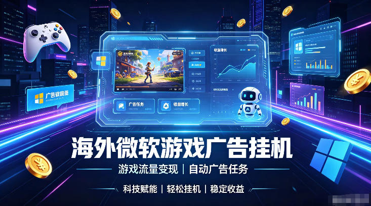 海外游戏广告自动挂G，轻资产海外副业风口，单设备稳定产出500+【揭秘】-西蒙学社