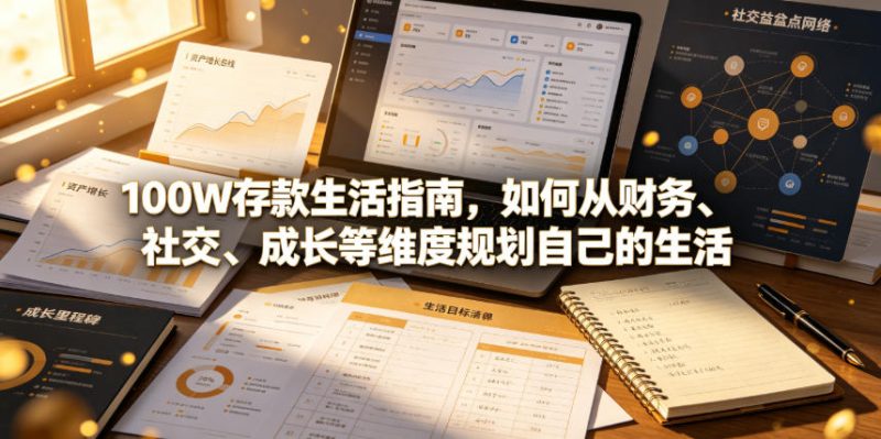 付费文章：100W存款生活指南，如何从财务、社交、成长等维度规划自己的生活-西蒙学社
