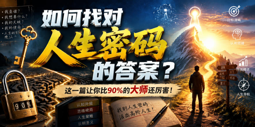 付费文章：如何找对人生密码的答案？这一篇让你比90%的大师还厉害！-西蒙学社
