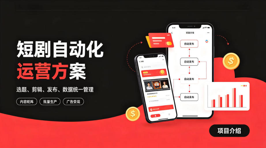 快手全自动短剧矩阵项目｜自动化分发，流量持续变现【揭秘】-西蒙学社