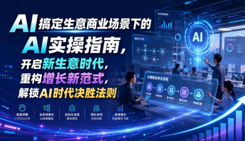 AI搞定生意商业场景下的AI实操指南,开启新生意时代,重构增长新范式,解锁AI时代决胜法则【文档】-西蒙学社